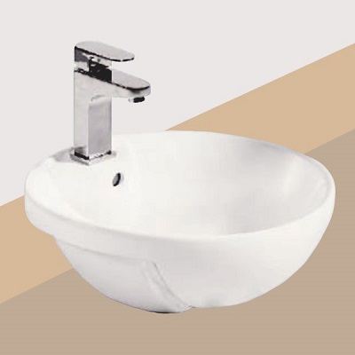 Round Semi-recessed Basin 430mm K059